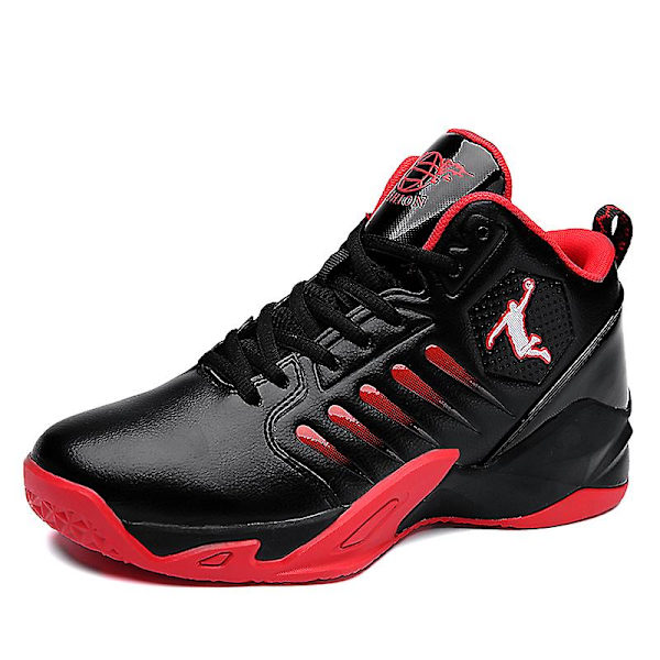 Basketskor för män Aldult Bekväma Sneakers Utomhussportskor 3B9136 BlackRed 38