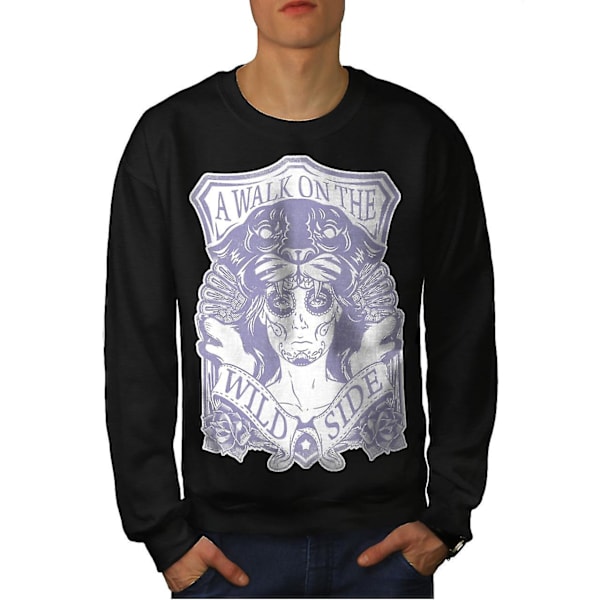 Walk On Wild Side Men Blacksweatshirt M