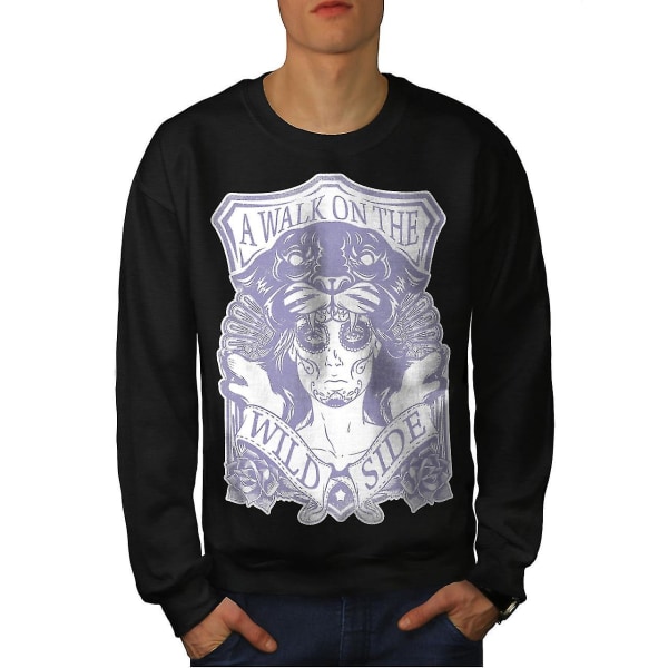 Walk On Wild Side Men Blacksweatshirt XL