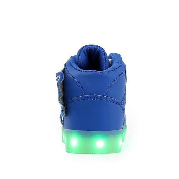 Barnskor Pojkar Led Light Up Skor Pojkar Flickor Sportlöparskor 2L1188 Blue 34