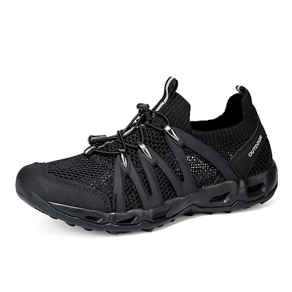 Vandringsskor för män Trailrunning Skor Halksäkra Fitness Walking Jogging Sneakers 3C2028 Black 43
