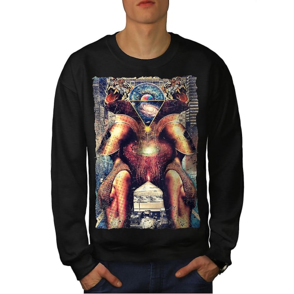 Gladiator Girl Mode Män Blacksweatshirt | Wellcoda S