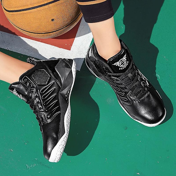 Basketskor för män Aldult Bekväma Sneakers Utomhussportskor 3B9136 Black 44
