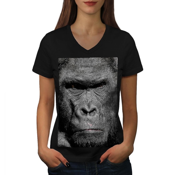 Face Animal Monkey T-shirt för kvinnor L