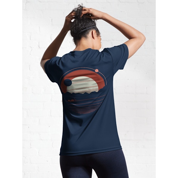 Solitude Active T-shirt Navy L_Back