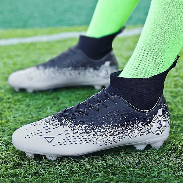 Fotbollsskor för män Halkfria fotbollsskor för herr, Gräs Fotbollssneakers Yj3000 Blue 35