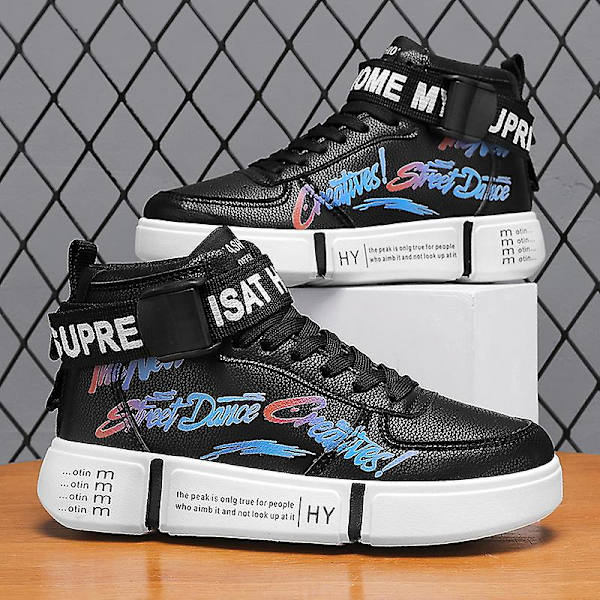 Sneakers för barn Andas Pojkar Flickor Skateboard Skor Löparskor 2Ln8895 Black 41