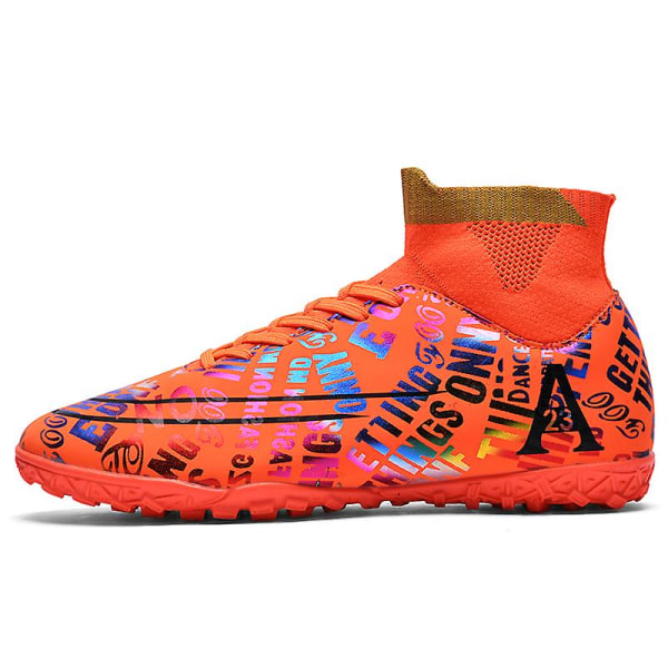 Fotbollsskor för män Spikes Fotbollsskor för ungdomar Stövlar Athletic Sneaker 3C338 Orange 47