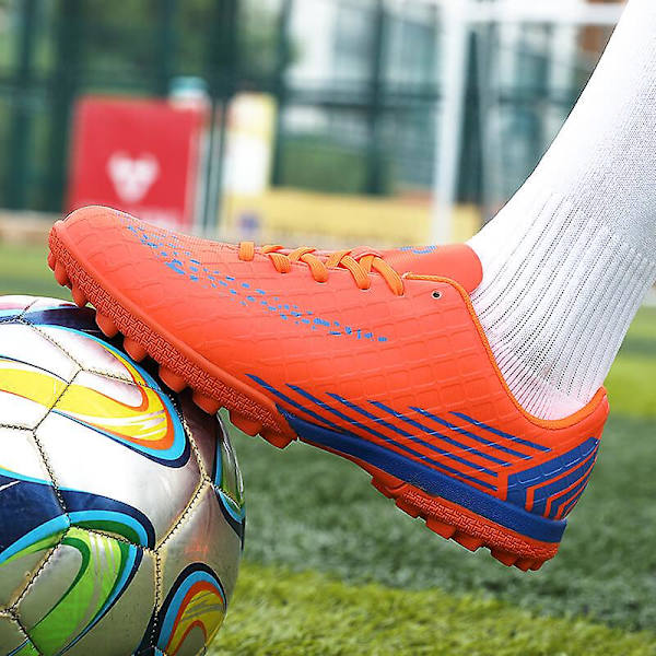 Fotbollsskor för män Halkfria fotbollsskor för herr Gräs Fotbollssneakers 3C26036 Red 43