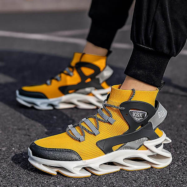 Herr Sport Athletic löparsneakers Walking Shoes 3B9997 Yellow 39