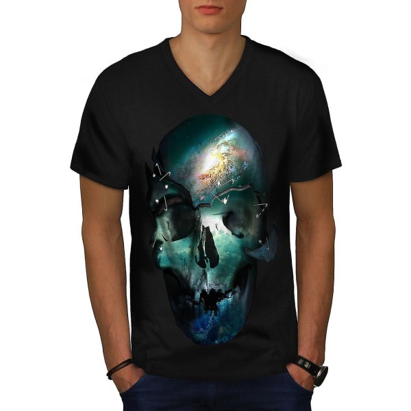 Space Metal Death Skull Men T-shirt L