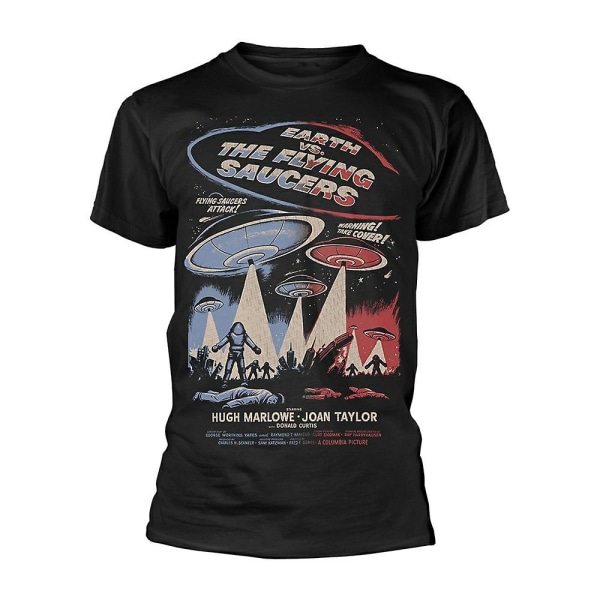 Plan 9 Movies Earth Vs. The Flying Saucers Poster T-shirt L