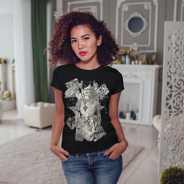 Knight Warrior Women Blackt-shirt | Wellcoda XL