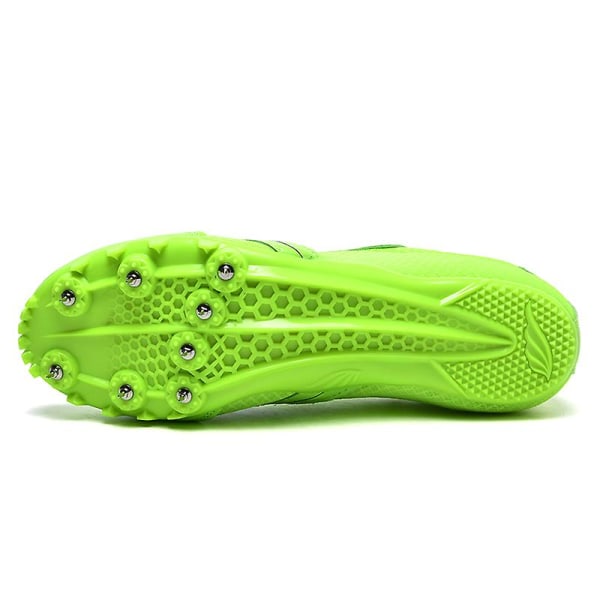 Friidrottsskor för män Spikes Track Race Hoppande Sneakers Professionell löpning Nail Spikes Skor 3C717 Green 46