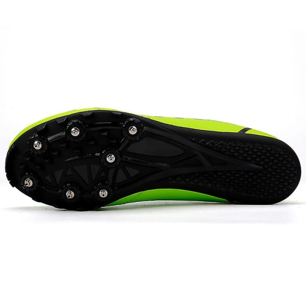 Friidrottsskor för män Spikes Track Race Hoppande Sneakers Professionella löpar Nail Spikes Skor 2J9004 Green 41