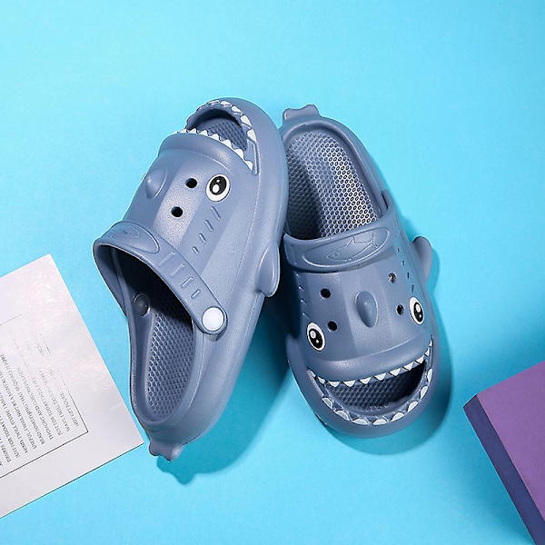 Pojkar Flickor Strandtofflor Hajsandaler Utomhus Halkfria inomhusskor 3Bsy001 Blue 26-27