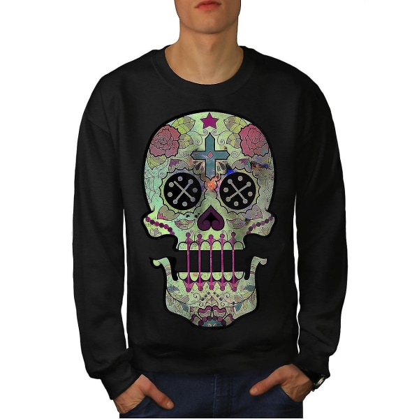 Skull Artsy Symbols Men Sweatshirt XL