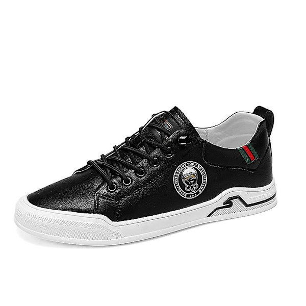 Casual för män Läder All-Match Skor Modeskor Fr2167 Black 43