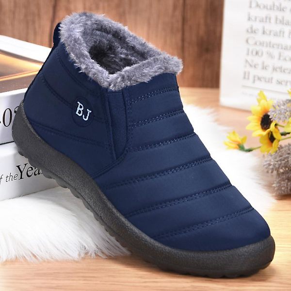 Snöskor för män varma ankelstövlar Halkskydd vinter utomhus casual 2Lm751 Blue 41