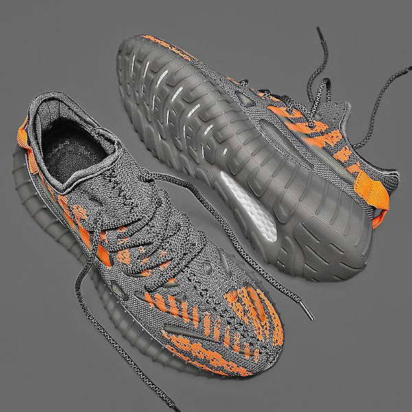 Herr Dam Sneakers Andas löparskor Mode Sportskor Yj8607-1 GrayOrange 41
