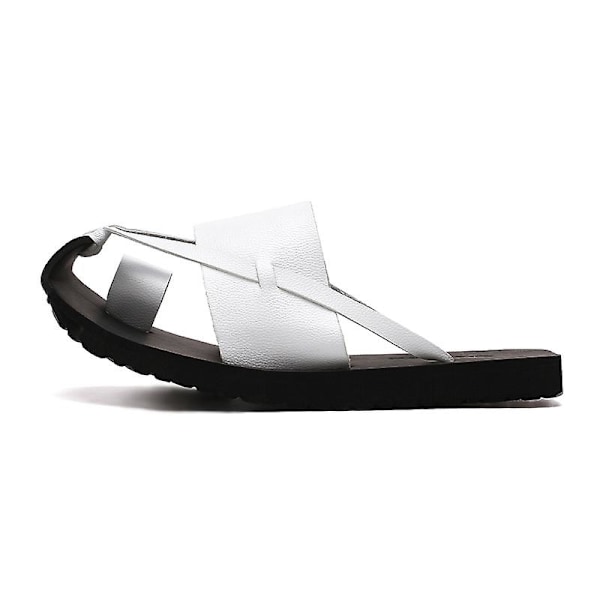Strandtofflor för män Modesandaler Utomhus Halkfria inomhusskor 3B1908 White 44