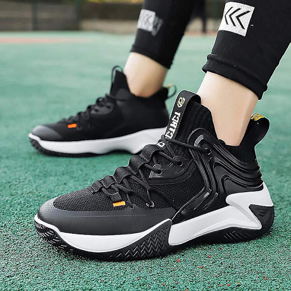 Basketskor för män Mode Halkfria sneakers Andas sportskor 2Lq8 Black 41