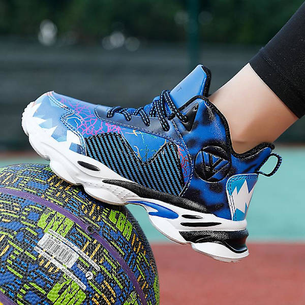 Barn basketskor Mode halkfria sneakers Andas sportskor 100 Blue 32