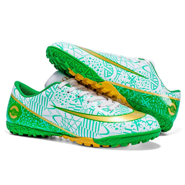 Fotbollsskor för män Fotbollsskor för vuxen fotled Grästräning Sport Skor Sneakers 222-1 Green 41