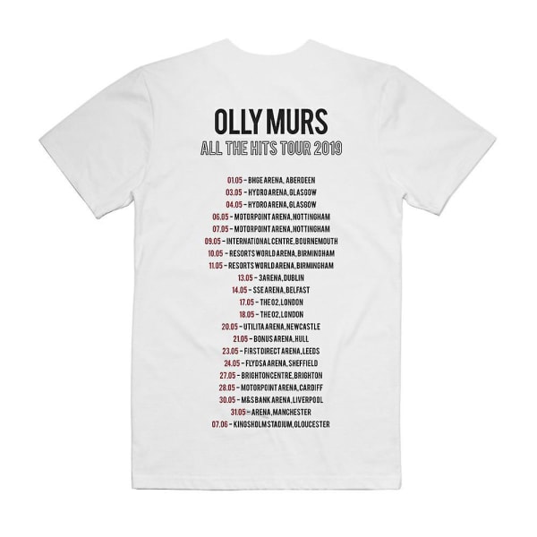 Olly Murs All The Hits 2019 T-shirt S