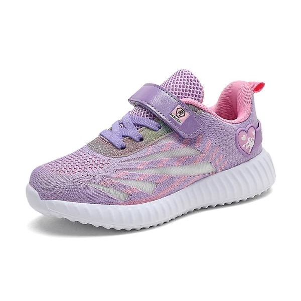 Sneakers för flickor Andas löparskor för barn Mode sportskor 3A8097 Purple 28