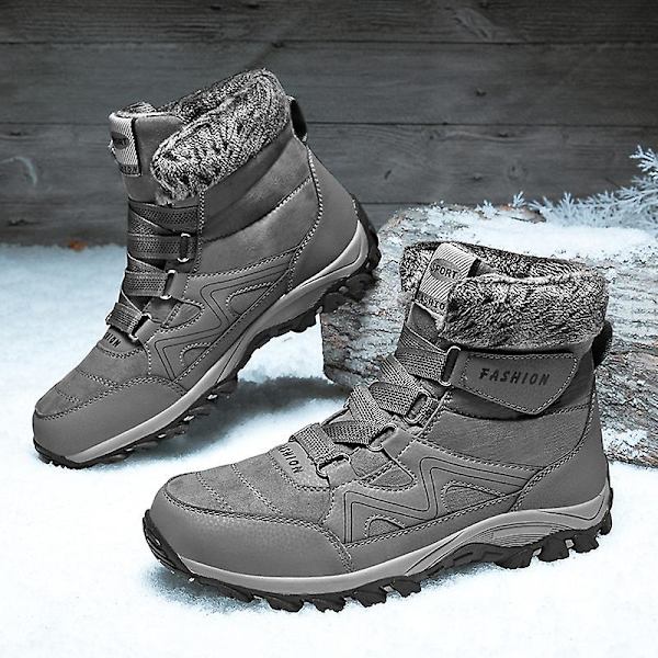 Herr vandringsskor Andas sneakers Halkfria utomhussnöskor 2J2396 Gray 44