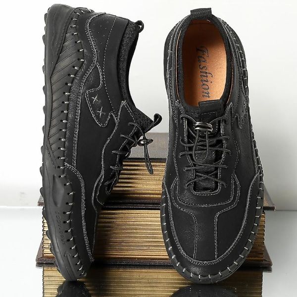Herrskor Handsydda Casual Skor 1G5503 Black 39
