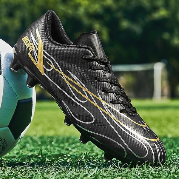 Fotbollsskor för män Halkfria fotbollsskor för herr Gräs Fotbollssneakers Yj227-1 Black 36