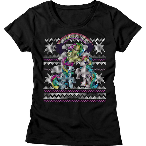 Junior My Little Pony Faux Stickad julskjorta M