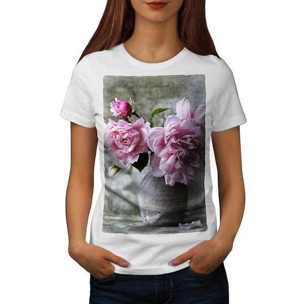 Nature Flower Women Whitet-shirt S