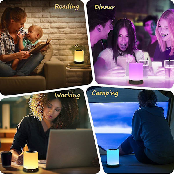Födelsedag Alla hjärtans dag Party Atmosphere Light Bluetooth högtalare LED RGB-ljus (Vit)