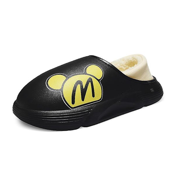 Män Kvinnor Bomulttofflor Modesandaler Utomhus Halkskydd inomhus Yj5751 Black 40-41