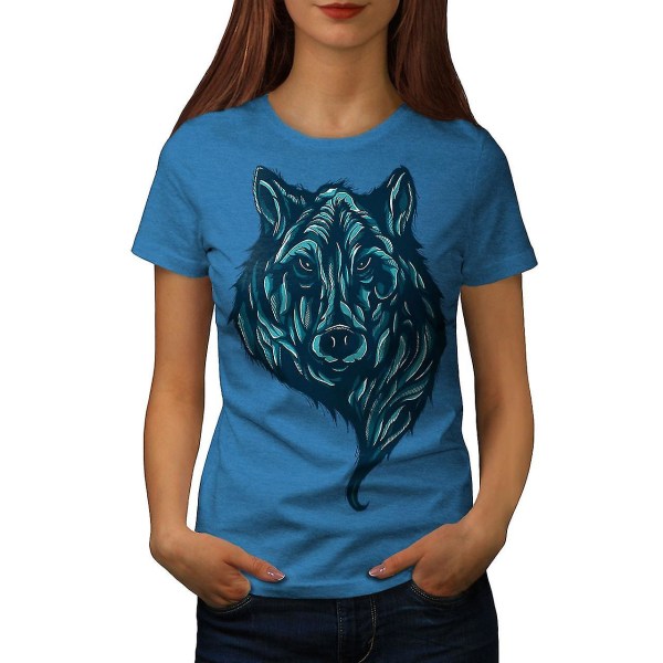 Wolf Beast Calm Animal Kvinnor Royal Bluet-shirt 3XL