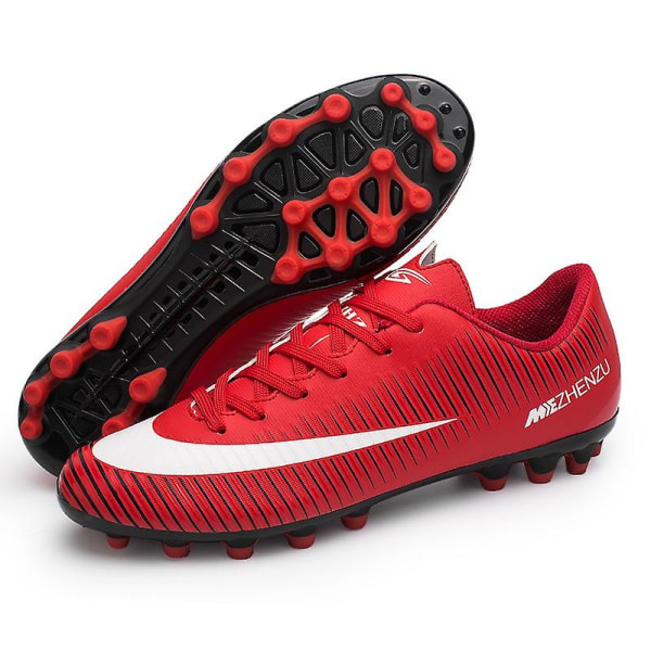 Fotbollsskor för män Spikes Fotbollsskor för ungdomar Stövlar Athletic Sneaker 3C32725 Red 34