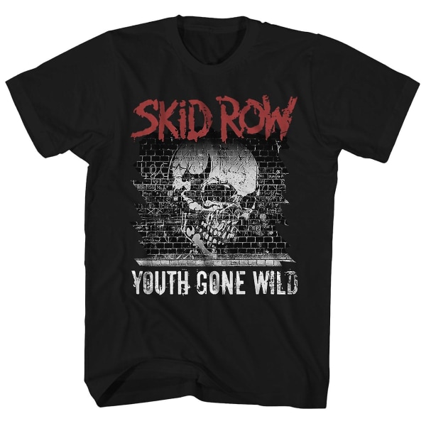 Skid Row T-shirt Ungdom Borta Wild Skid Row Shirt Black M