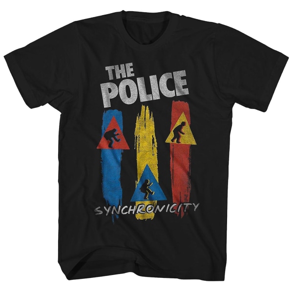 Polisen T-shirt Synchronicity albumkonst strimlar polisskjortan M