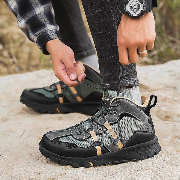 Vandringsskor för herr Andas Sneakers Halkfria utomhusskor 762 Green 42