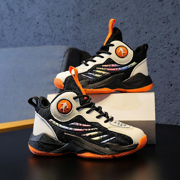 Barn Pojkar Flickor Sneakers Andas löparskor Mode Sportskor 3As800 Black 32