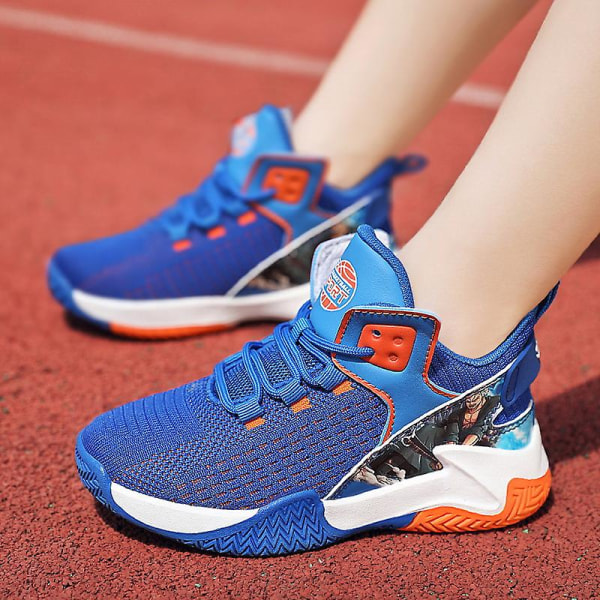 Basketskor för barn Andas Sneakers Löparskor för pojkar 2236 Blue 39