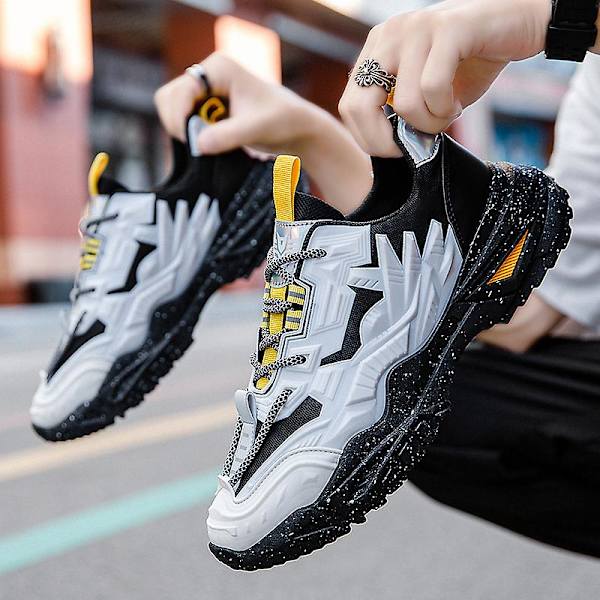 Basketskor för män Sneakers Sportskor som andas Y09 White 41