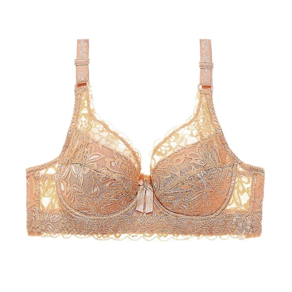 Plus Size BH Sexig Bralette Crop Top Underkläder Push Up Axelbandslös BH Bh Spets Kvinnlig BH Underkläder BH Subjectador Biustonosz,beige B and 42 to 95