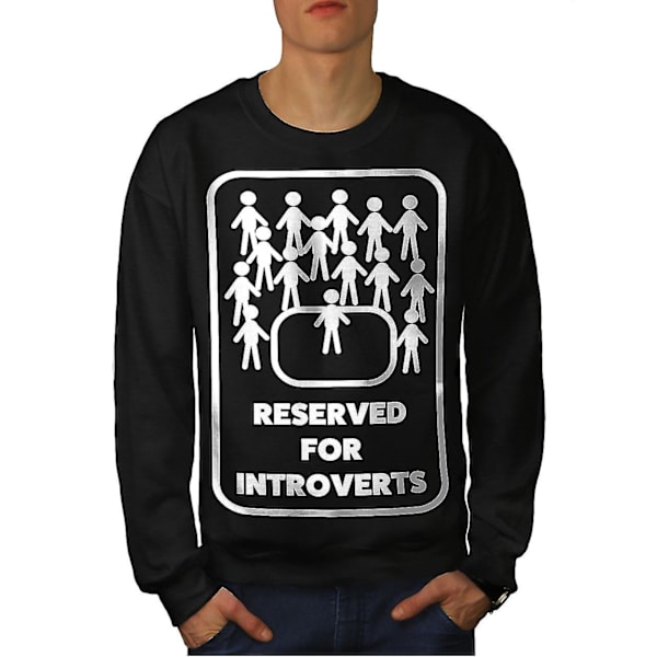 Introvert Cool Joke Men Blacksweatshirt L