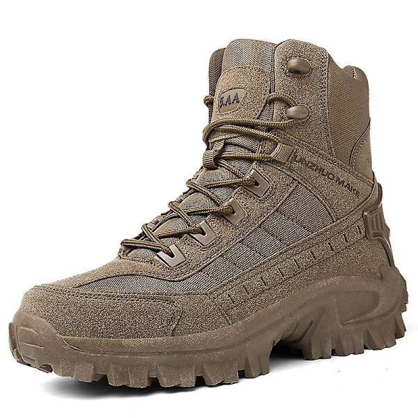 Herr Military Boot Combat Herr Stövlar Tacticalmanskor Arbetssäkerhetsskor B21 Brown 46