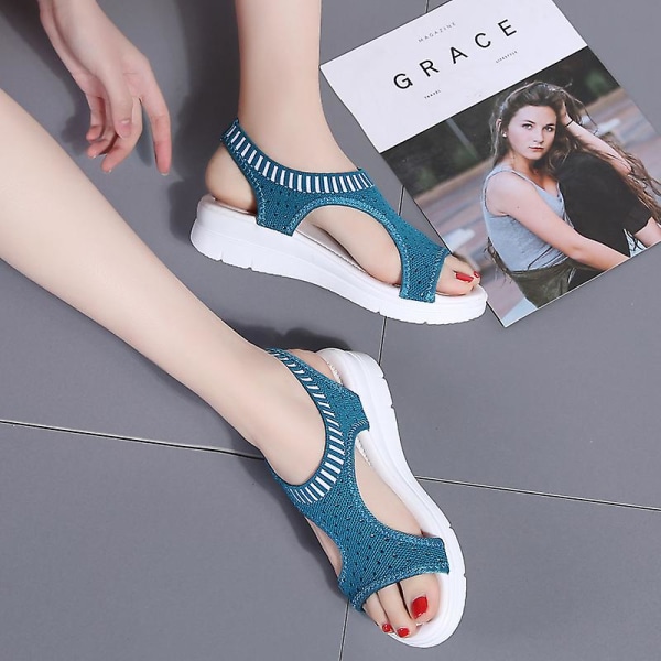 Damsandaler Casual Andas strandskor 808 Blue 41