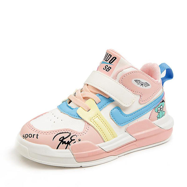 Pojkar Flicksneakers Andas Skateboarding Skor Barn Löparskor 551 Pink 26